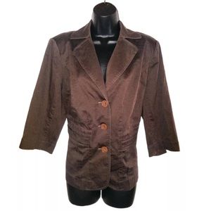 Lane Bryant Size 16 Blazer Jacket Chocolate Brown